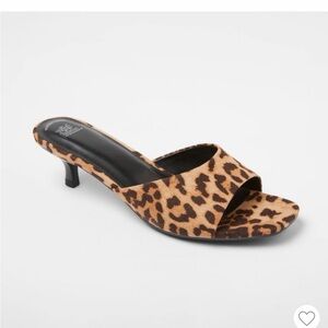wild fable Leopard Print Slide Mule in Tan and Black
